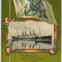 Postcard: Schnelldampfer "Kaiser Wilhelm der Grosse" Nordd. Lloyd - Bremen. Circa 1898-1907.