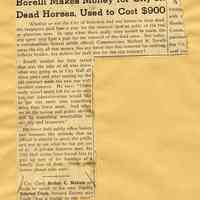 Scrapbook album of newspaper clippings created by Michael Borelli, Commission of Public Safety, City of Hoboken, dated 1947, 20" x 24".