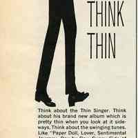          detail pg 38, col. 1: ad, Frank Sinatra. Come Swing with Me!; Capitol label
   