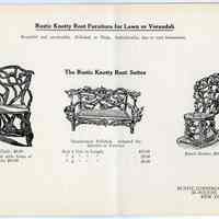          pg [21] catalog: Rustic Knotty Root Settee; Side Chair; Rocker
   