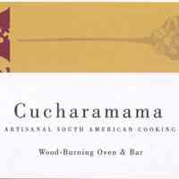 Business card: Cucharamama, 233 Clinton Street, Hoboken, (2006).