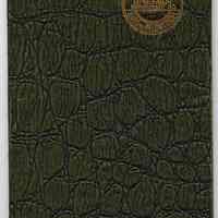 Wallet & travel journal issued by F. Missler, Bremen, 1909. With entries by an Annastaric Tetourova (born 1878) from 1909 to 1948.