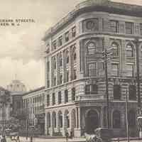 B+W Postcard: Hudson & Newark Streets, Hoboken, NJ, 1905