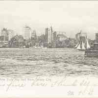 Postcard: New York Skyline, Jersey City, NJ