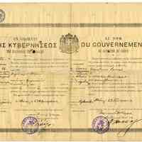          Greek visa/passport for Demetrius Loures or Louris
   