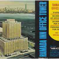 Digital images of brochure for a Ramada Inn Office Tower, Hoboken, no date, ca. 1972-1974.