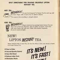          pg 58 Instant Tea - Hot or Iced; New! Lipton Instant Tea
   