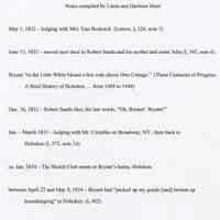 William Cullen Bryant in Hoboken, 1832-1834. Reference file of materials about him.