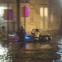          Superstorm_sandy_joe_epstein125; boat rescue by firemen, night
   