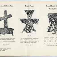          pg [22] catalog: Cross with Base Vase; Vase; Round Vase of Knotty Roots
   