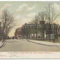 Postcard: Hudson Street, looking north from Fourth St., Hoboken, N.J. No date, circa 1901-1907, unposted.