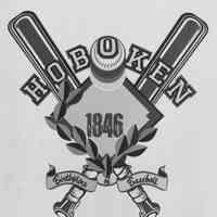 B+W photo of logo for baseball day 1996, Hoboken, no date, ca. 1990.