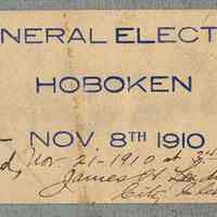 General Election Hoboken. Nov. 8, 1910.