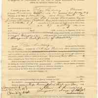 Voucher with Certificate of Discharge for Peter Ludwig of Hoboken, Private in Hexamer