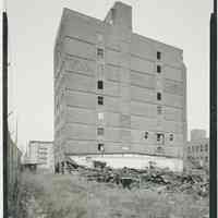 B+W photo of buildings, interiors and exteriors, of the Bethlehem Steel Shipyard, Hoboken Division, no date (ca 1990.)