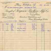 Bill: Ferguson Brothers Mfg. Co., Office & Factory, Hoboken, N.J. to The Peck Furniture House, Cortland, N.Y., Sept. 22, 1906.