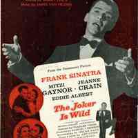 Sinatra sheet music: "All The Way." From the Paramount Picture "The Joker is Wild" featuring Frank Sinatra. 1957.