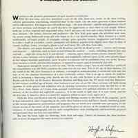          pg [3] A Message from the Publisher; Hugh M. Hefner
   