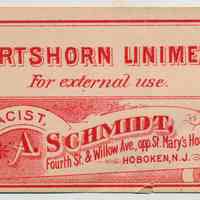 Labels,7, for pharmacy medicine bottles, Adolph Schmidt, Practical Chemist or Pharmacist; A.Schmidt