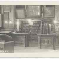 Postcard: Library, Hoboken, N.J. No date, circa 1926-1940; unposted.