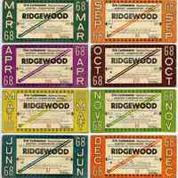          eight 1968 Erie Lackawanna monthly commutation tickets
   