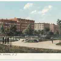 Postcard: 10th Str. [Elysian] Park, Hoboken, N.J. No date, circa 1901-1907; unposted.