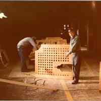 Digital scan of color photo of Bethlehem Steel Hoboken Shipyard, Hoboken, no date, circa 1970-1980.