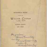 Biographical Sketch of the Late William Cooper of Hudson County, New Jersey.