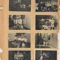          leaf 10 front: 8 photos, day camp July 1950; troop 15, Oct 1950
   