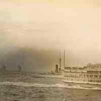 Image: a coastal steamer and other vessel, no place no date, ca. 1932-42.