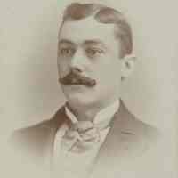 Sepia-tone portrait of man, probably John W. Miller, father of Florence & Madeline Miller, Hoboken, n.d., ca. 1892-1895.