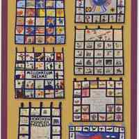 Postcard: "Shared Stiches: Quilts by Mustard Seed Students", HHM Upper Gallery exhibit, Hoboken, June 19-July 31, 2011.