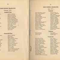          pp 14-15: high school graduates, February 1917; June 1917
   