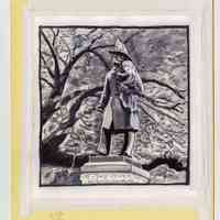          Greyscale Painting of Fireman's Monument by Kevin McCloskey, circa 1986 picture number 1
   