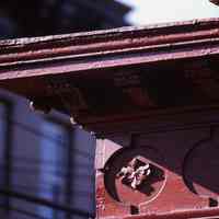          173: detail storefront corner facade 1001 Bloomfield; 10th & Bloomfield Sts
   