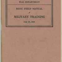 War Department. Basic Field Manual FM 21-5. Military Training. July 16, 1941.