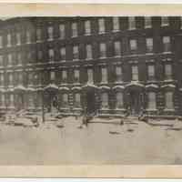 B+W photo of east side 1100 block of Washington St. after Blizzard of 1947, Hoboken, probably Dec. 27, 1947.