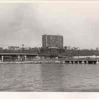 Digital image of B+W photo of the Hoboken waterfront, Hoboken, circa 1987.