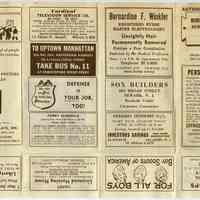 Timetable: Lackawanna Railroad. Brick Church, Newark and New York. Eff. Sept. 27, 1952.