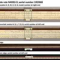 Slide rule, Polyphase (Mannheim), N4053-3, 10", made by Keuffel & Esser Co., N.Y. ca. 1927-1928.