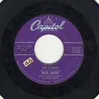 Record : "Take A Chance." Vocal by Frank Sinatra. Conducted by Nelson Riddle. Capitol Records. 45 rpm. No.45-12051 [F2703].