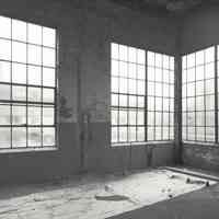 Digital image of B+W photo of former Maxwell House Coffee plant interior, Can Factory, 4th Floor, Hoboken, 2003.