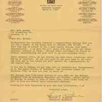 Form letter to Mrs. Mary Markey from the Zonta International, March 9, 1943. Plus newspaper clipping.