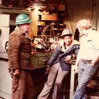 Digital scan of color photo of Bethlehem Steel Hoboken Shipyard, Hoboken, no date, circa 1970-1980.