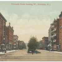 Postcard: Eleventh Street looking W., Hoboken, N.J. No date, circa 1907-1917; unposted.