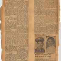          leaf 11 back: newsclippings, no date, circa 1946-1949, one item 