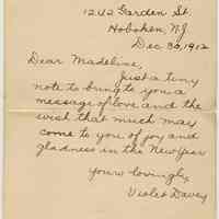          3: to Madeline Miller from Violet Davey, 1912
   