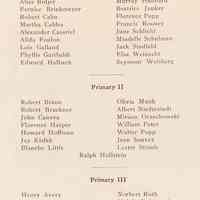          pg 34: list of students, Primary Department, Primary I to III
   