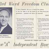         Digital images of political brochure for Steve Cappiello running for Third Ward Councilman, Hoboken, 1963. picture number 3
   