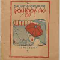 Program: "You Know Me, Al!" A Farce with Music. Presented by N.Y. Division (27th U.S.A.), Lexington Theatre, N.Y., Apr. 11-20, 1918.